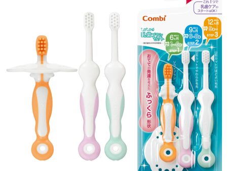 Combi Teteo First Teeth-Brushing Baby Toothbrush Set Fashion