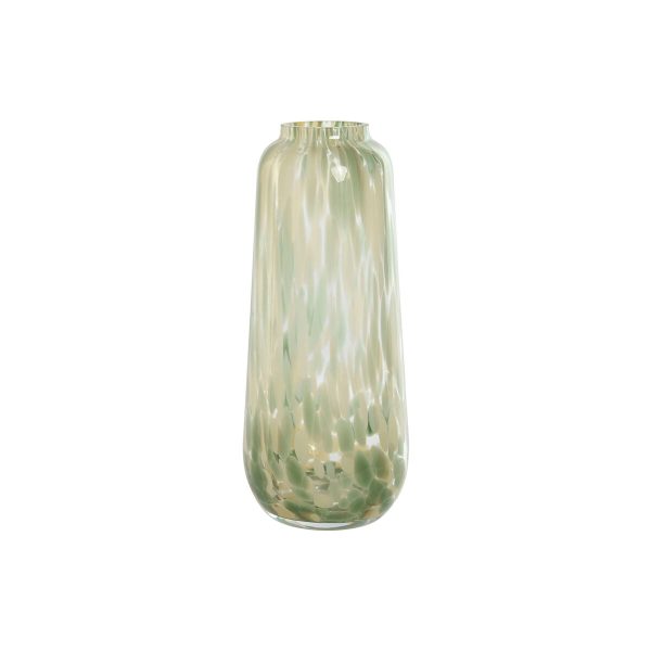 Vase Home ESPRIT Green Cream Crystal Modern 12,5 x 12,5 x 30 cm Supply