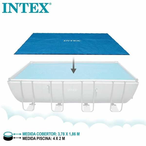 Swimming Pool Cover Intex Frame Solar Rectangular 378 x 186 cm For Discount