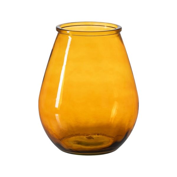 Candleholder Orange recycled glass 29 x 29 x 35,5 cm Online Hot Sale