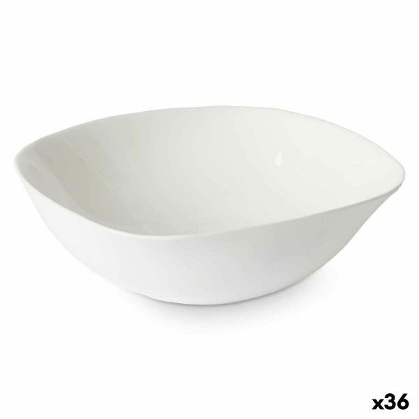 Bowl White 17,5 x 6 x 17,5 cm (36 Units) Squared Online Hot Sale