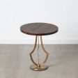 Side table Golden Natural 51 x 51 x 58 cm For Discount