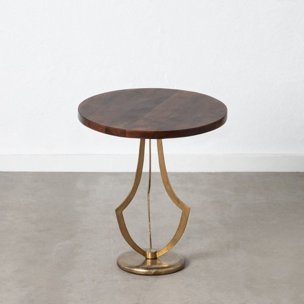 Side table Golden Natural 51 x 51 x 58 cm For Discount