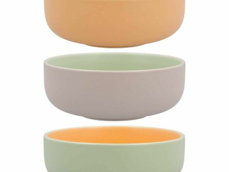 Bowl Quid Vitamina Bicoloured Ceramic 16 x 16 x 6 cm (6 Units) For Cheap