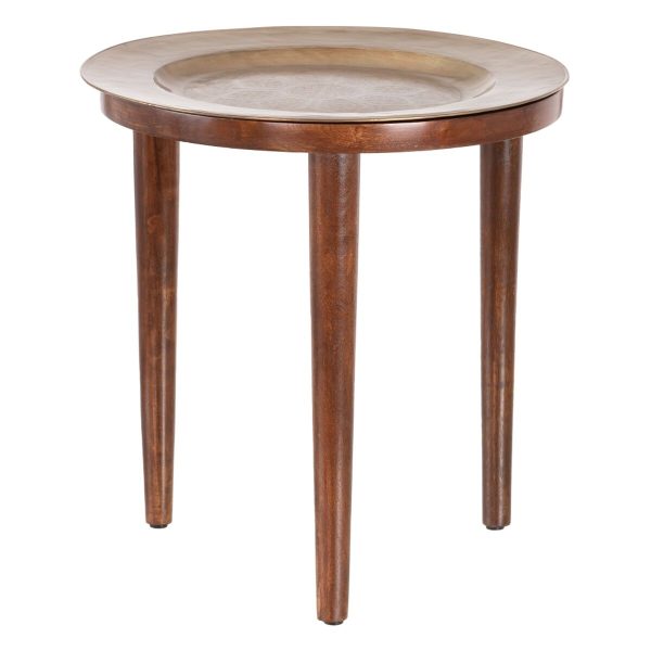 Side table Golden Natural 50 x 50 x 52,5 cm For Sale