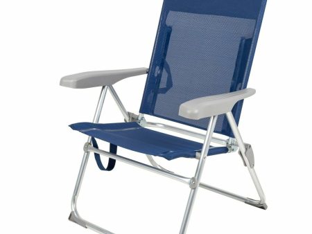 Beach Chair Aktive Navy Blue 47 x 94 x 60 cm (4 Units) Supply