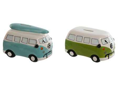 Money box Home ESPRIT Dolomite Van 16 x 10 x 11 cm (2 Units) Online now