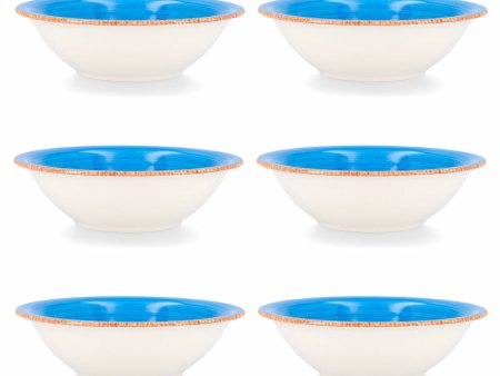 Bowl Quid Vita Blue Ceramic 6 Units (18 cm) Hot on Sale