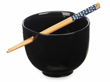 Bowl Black Bamboo 24 x 10,7 x 13,3 cm Toothpicks asiatico oriental (12 Units) For Cheap