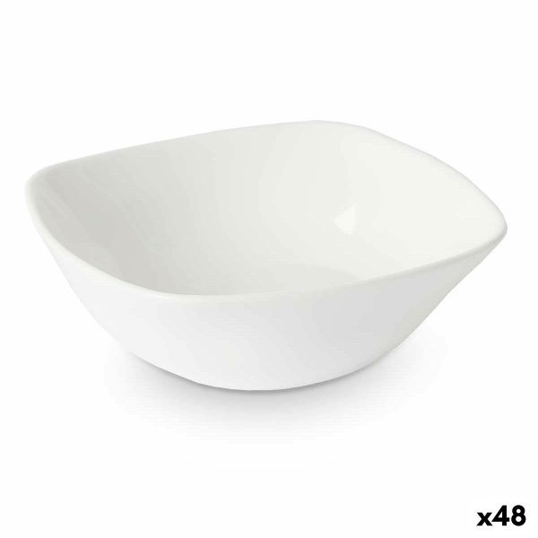 Bowl White 11 x 4 x 11 cm (48 Units) Squared Online