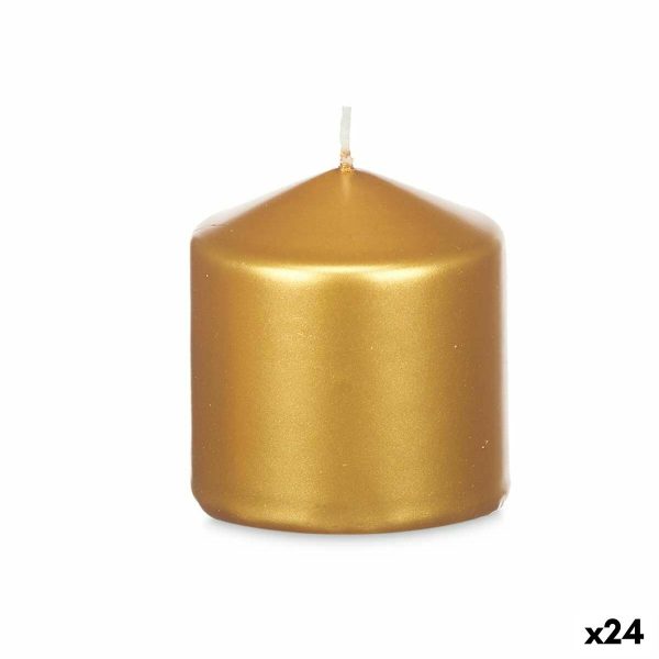 Candle Acorde 92532 Golden 7 x 7,5 x 7 cm (24 Units) Online