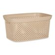 Basket Beige Plastic 10 L 24 x 17 x 35 cm Discount