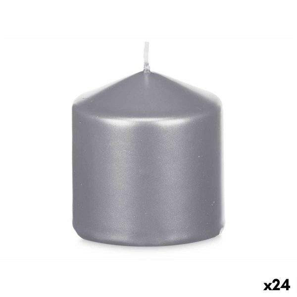 Candle Acorde 92533 Silver 7 x 7,5 x 7 cm (24 Units) For Discount