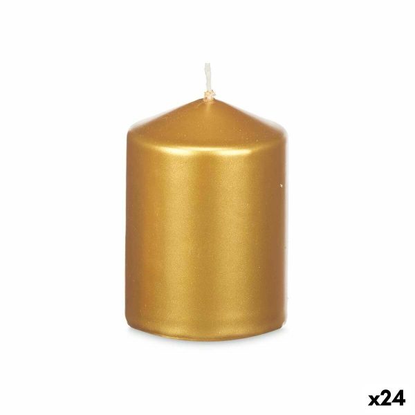 Candle Acorde 92534 Golden 7 x 10 x 7 cm (24 Units) Online Hot Sale