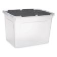 Storage Box with Lid 48 L Transparent Anthracite (6 Units) Cheap