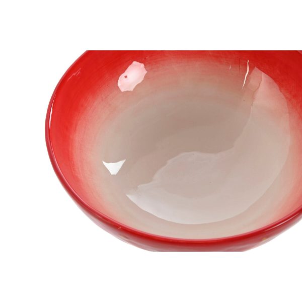 Bowl Home ESPRIT Red Stoneware Modern 19,3 x 19,3 x 7 cm Fashion