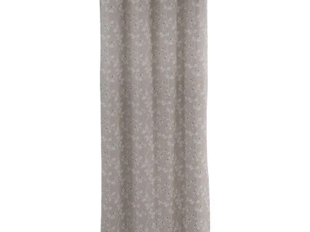 Curtain Grey Flowers 140 x 260 cm Discount