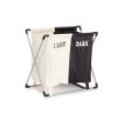 Laundry basket White Black Metal 60 x 34 x 56 cm Double (6 Units) on Sale