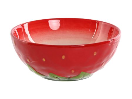 Bowl Home ESPRIT Red Stoneware Modern 15,4 x 15,4 x 6 cm Online Sale