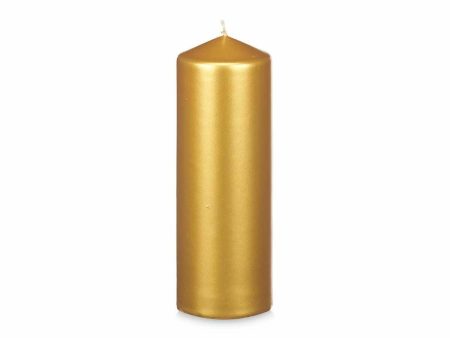 Candle Acorde 92540 Golden 7 x 20 x 7 cm (12 Units) Online now