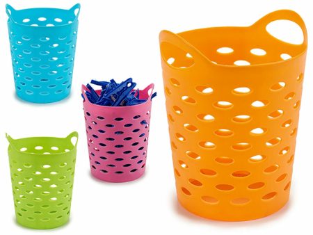 Peg Basket Yellow Blue Orange Pink polystyrene 14 x 17 x 14 cm (12 Units) Sale