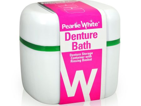 Denture Bath | Denture Container With Rinsing Basket Supply